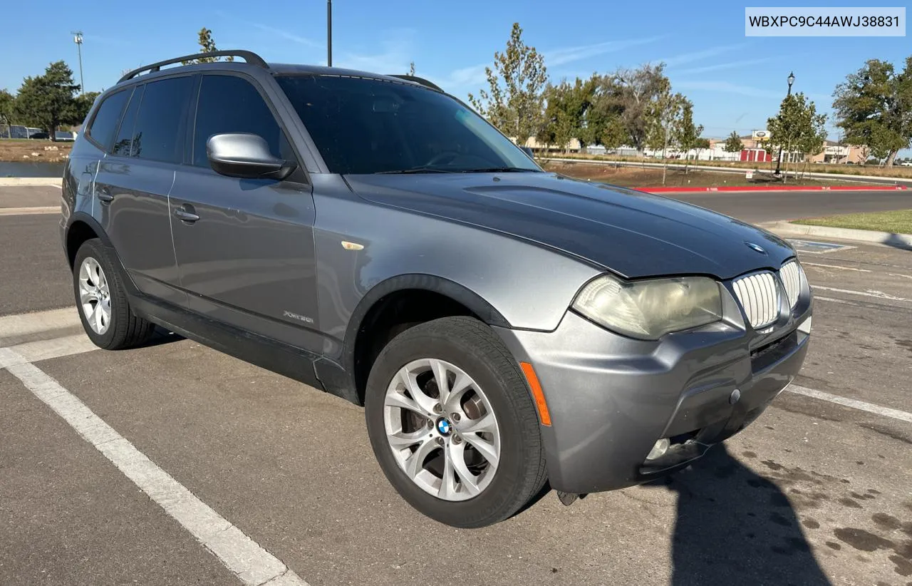 2010 BMW X3 xDrive30I VIN: WBXPC9C44AWJ38831 Lot: 78301214