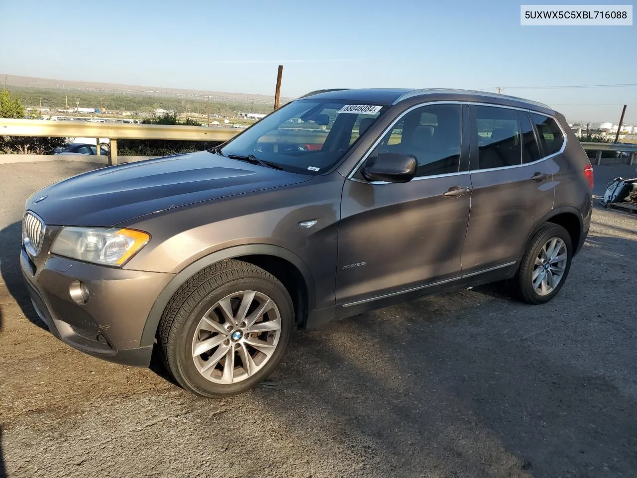 2011 BMW X3 xDrive28I VIN: 5UXWX5C5XBL716088 Lot: 68846084