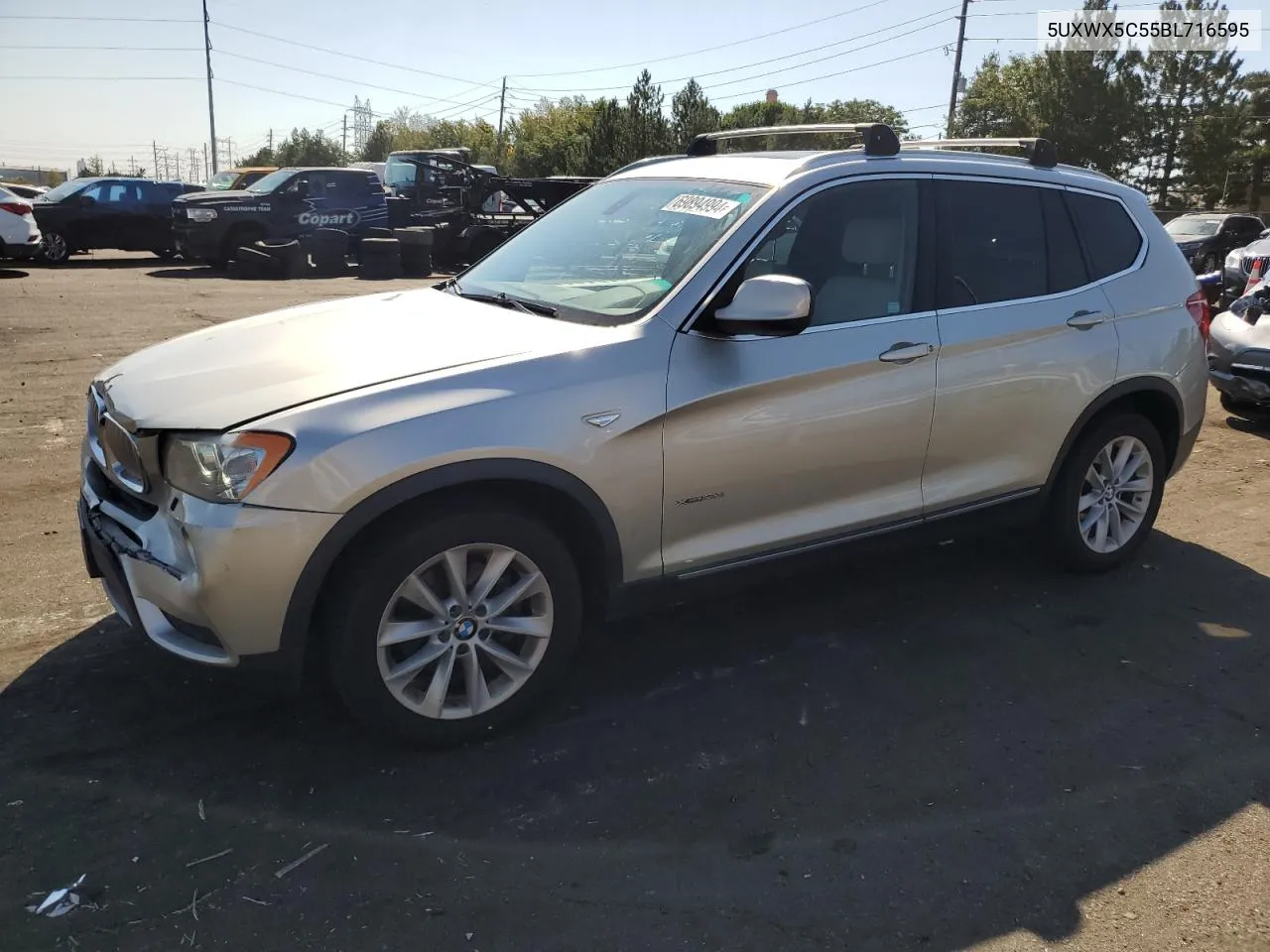 2011 BMW X3 xDrive28I VIN: 5UXWX5C55BL716595 Lot: 69894994