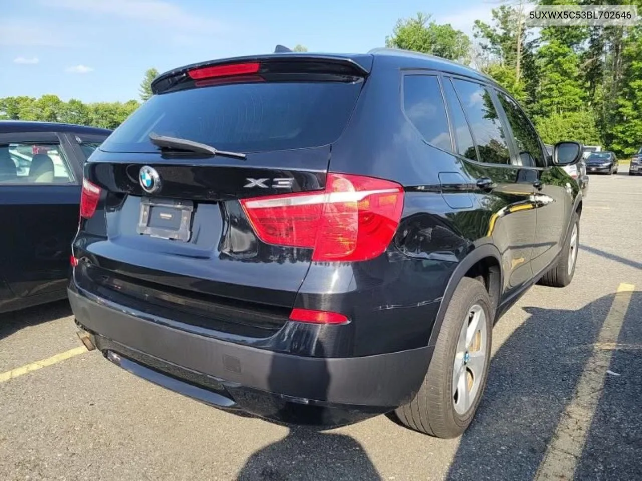 2011 BMW X3 xDrive28I VIN: 5UXWX5C53BL702646 Lot: 70284854