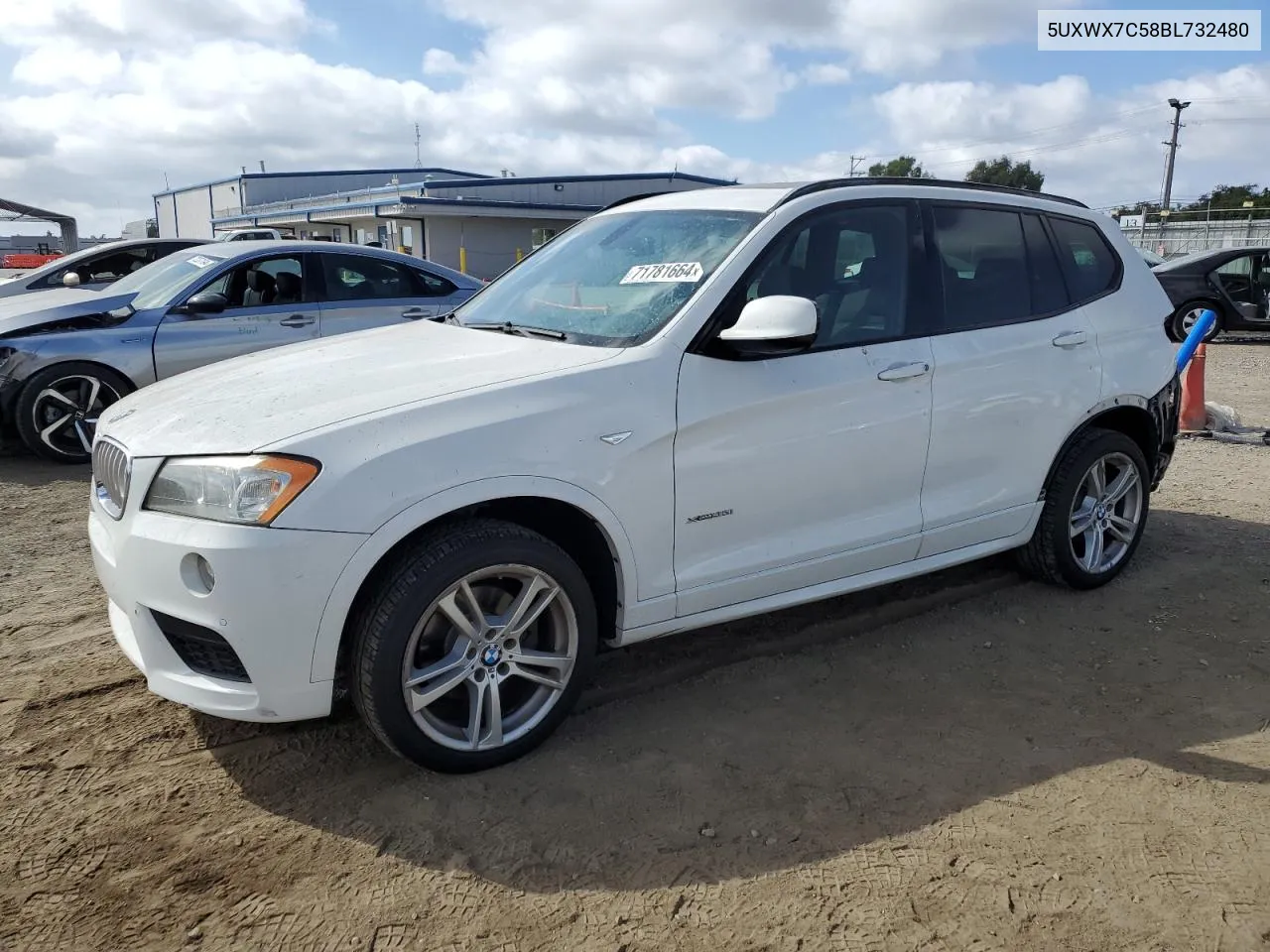 2011 BMW X3 xDrive35I VIN: 5UXWX7C58BL732480 Lot: 71781664