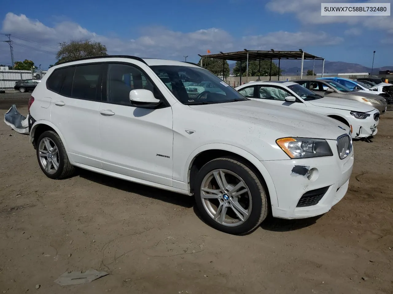 2011 BMW X3 xDrive35I VIN: 5UXWX7C58BL732480 Lot: 71781664