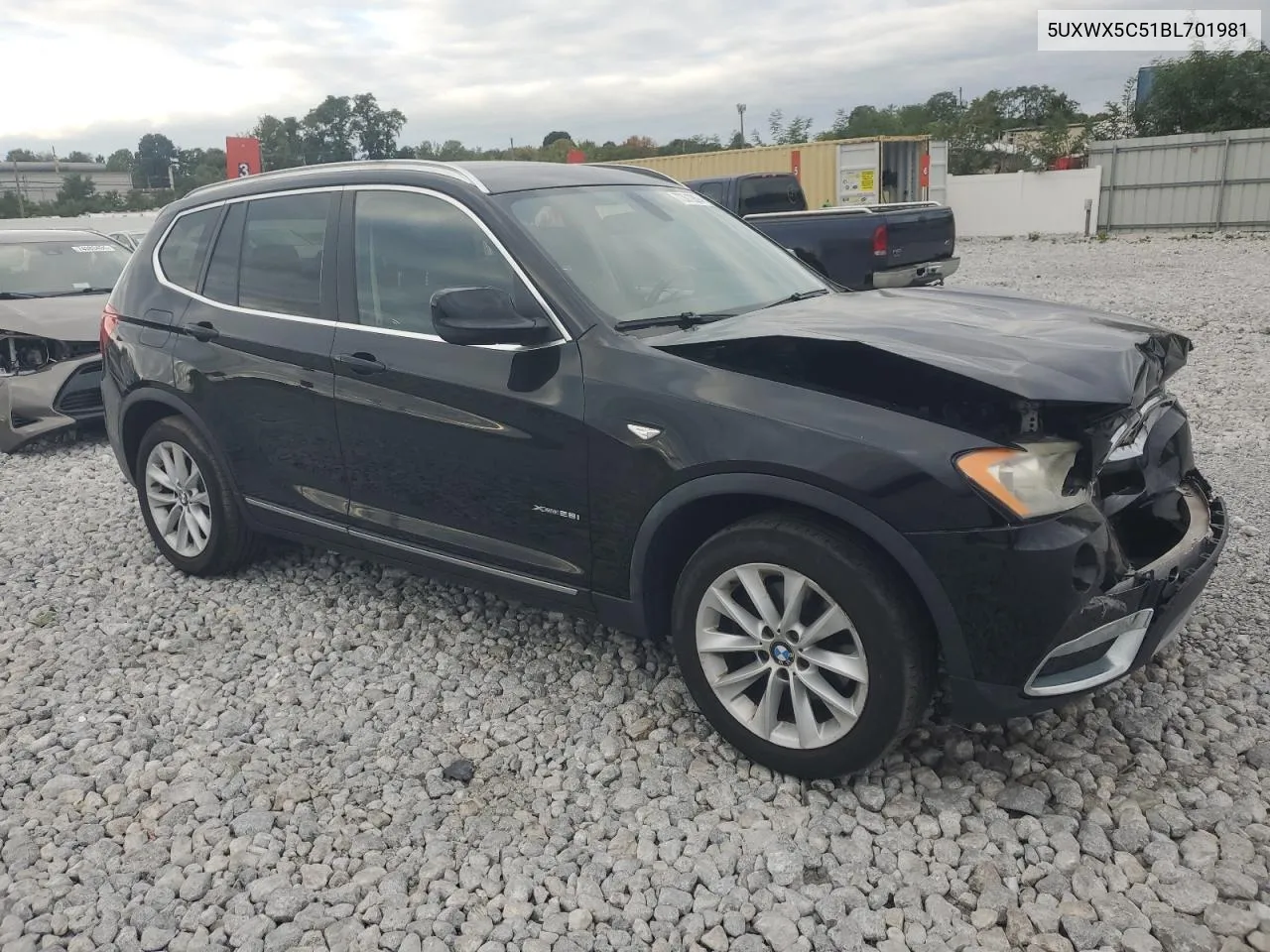 2011 BMW X3 xDrive28I VIN: 5UXWX5C51BL701981 Lot: 73612894