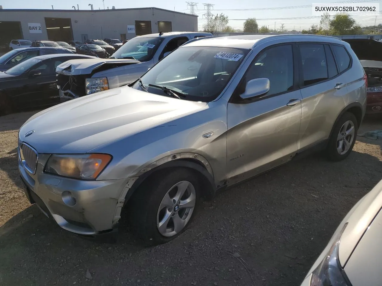 2011 BMW X3 xDrive28I VIN: 5UXWX5C52BL702962 Lot: 74612074