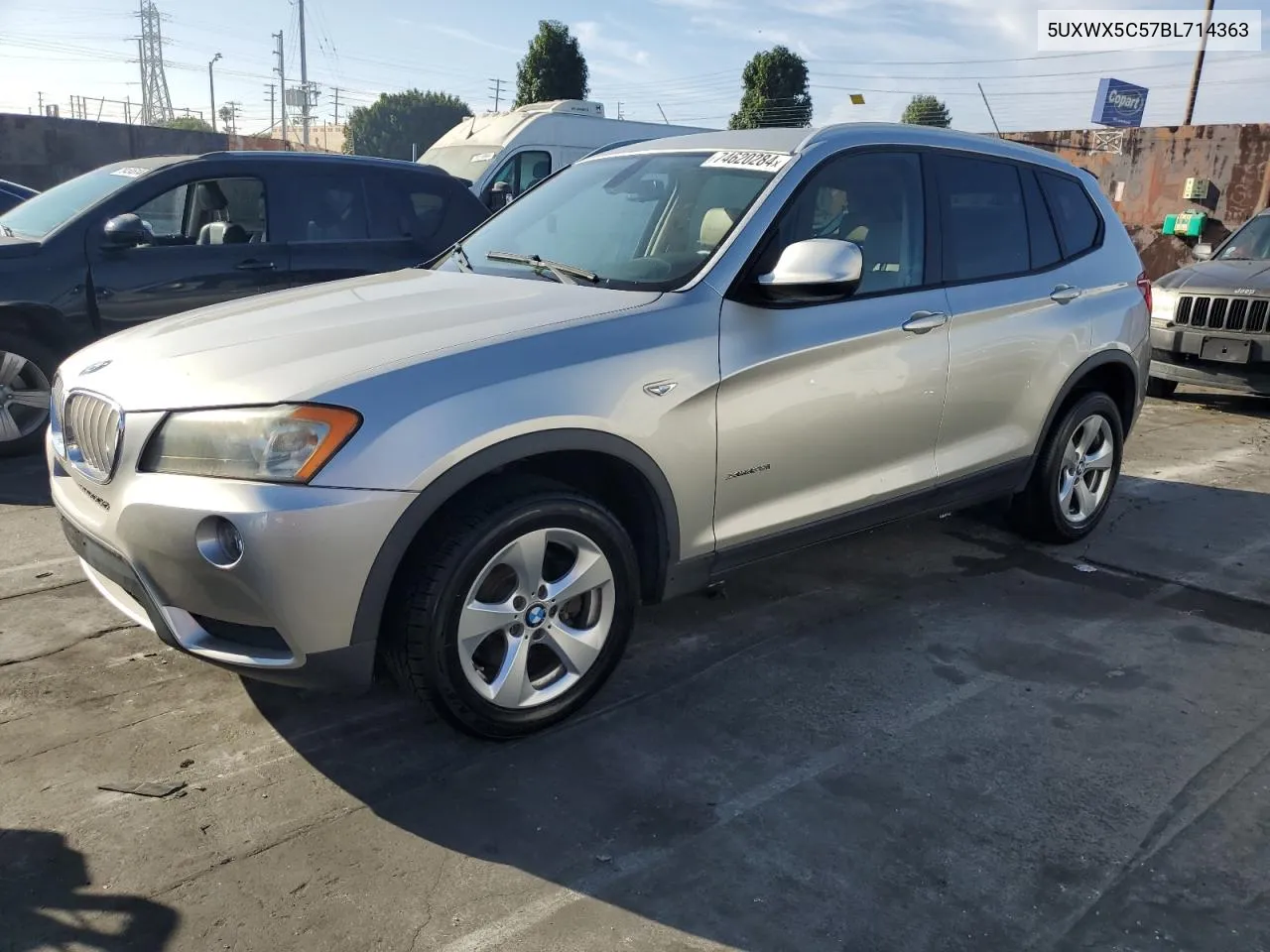 2011 BMW X3 xDrive28I VIN: 5UXWX5C57BL714363 Lot: 74620284