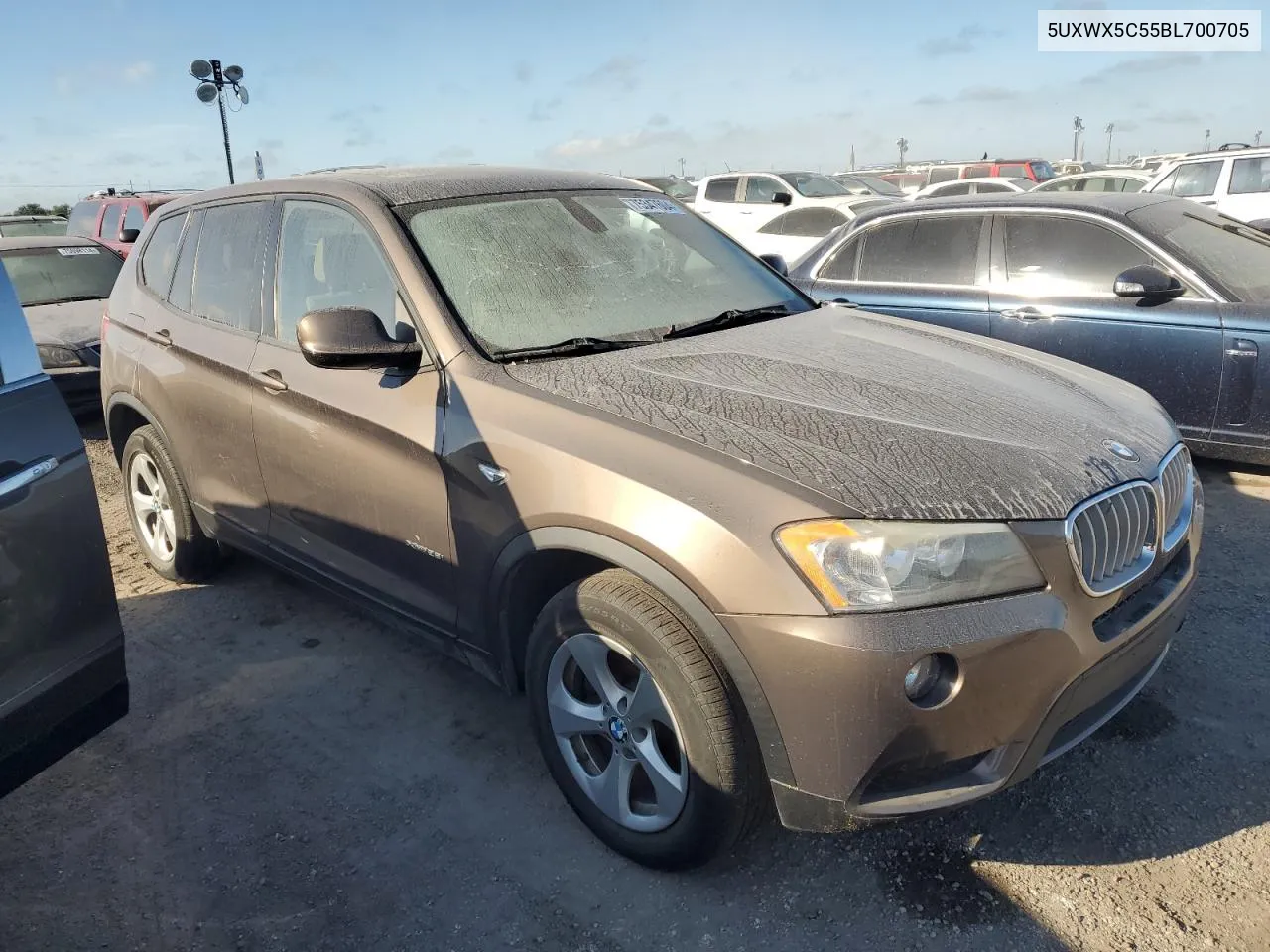 2011 BMW X3 xDrive28I VIN: 5UXWX5C55BL700705 Lot: 75347604