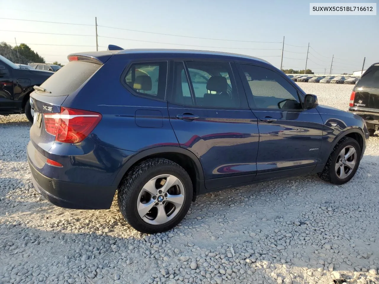 2011 BMW X3 xDrive28I VIN: 5UXWX5C51BL716612 Lot: 76114794