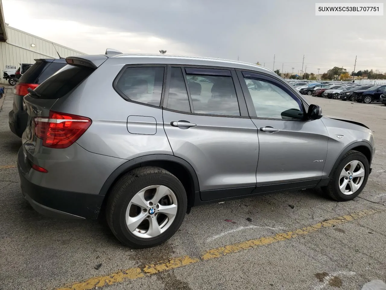 2011 BMW X3 xDrive28I VIN: 5UXWX5C53BL707751 Lot: 76180604