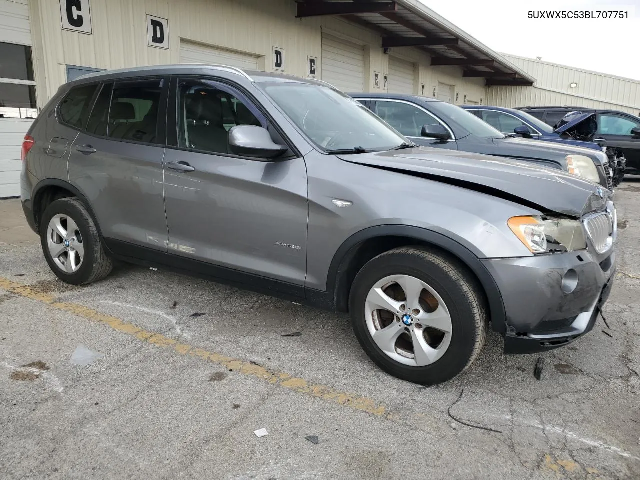 2011 BMW X3 xDrive28I VIN: 5UXWX5C53BL707751 Lot: 76180604