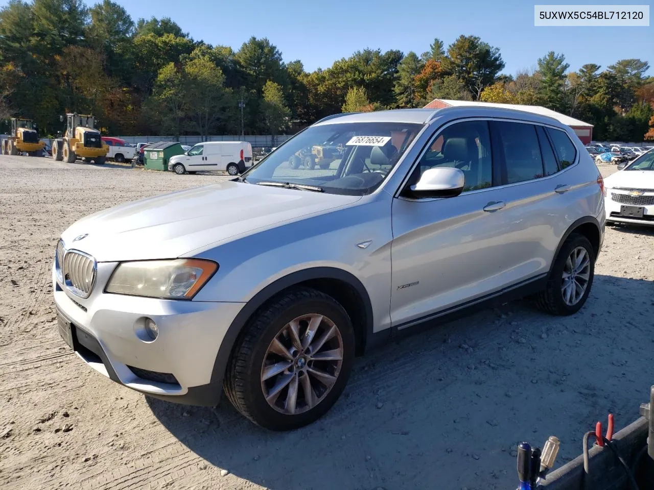 2011 BMW X3 xDrive28I VIN: 5UXWX5C54BL712120 Lot: 76876654