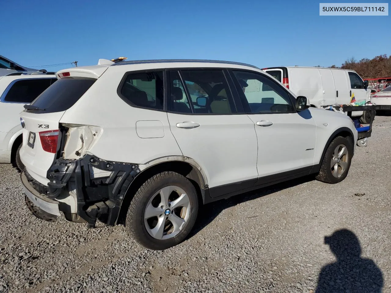 2011 BMW X3 xDrive28I VIN: 5UXWX5C59BL711142 Lot: 77752724