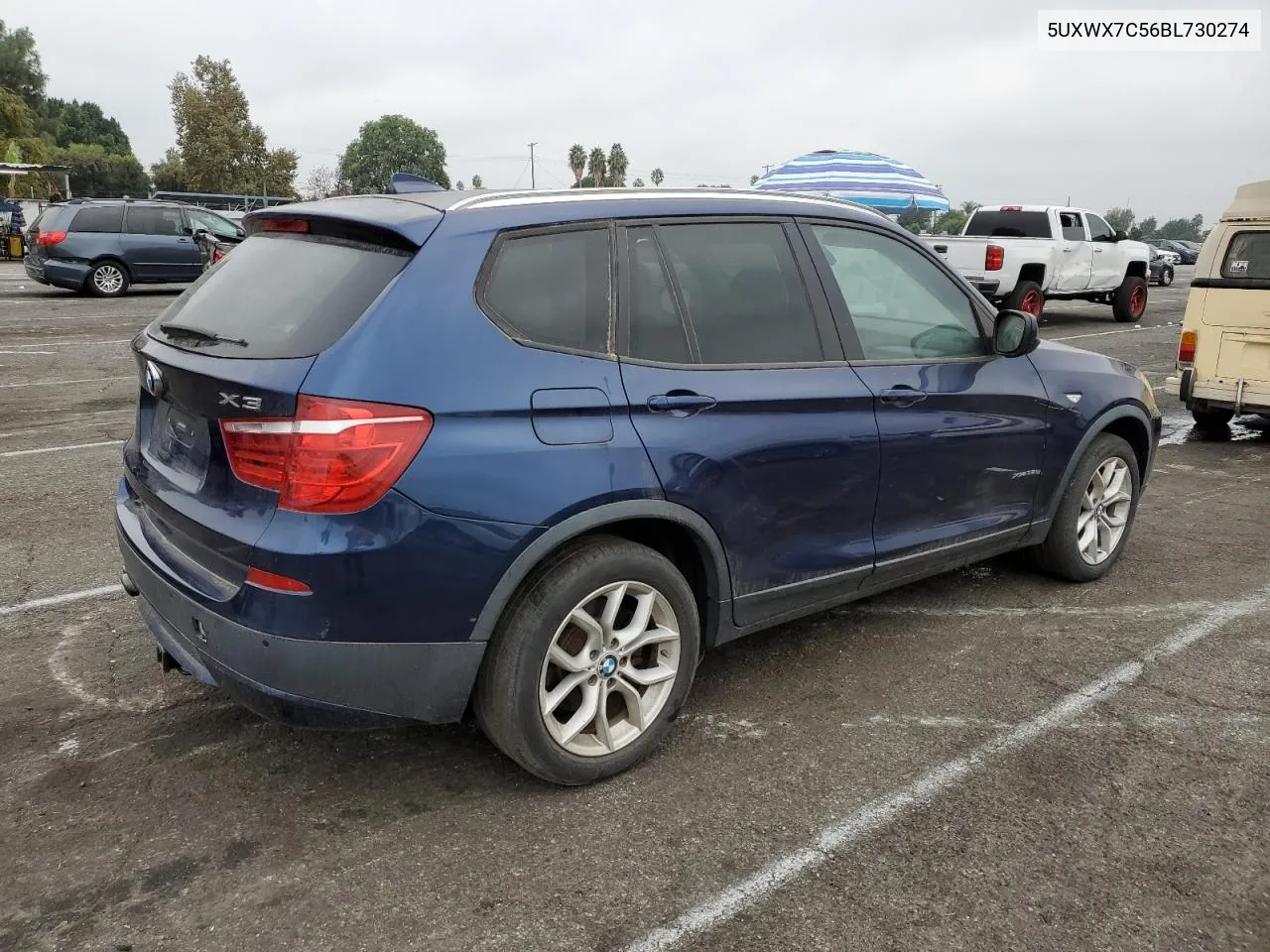 2011 BMW X3 xDrive35I VIN: 5UXWX7C56BL730274 Lot: 78190854