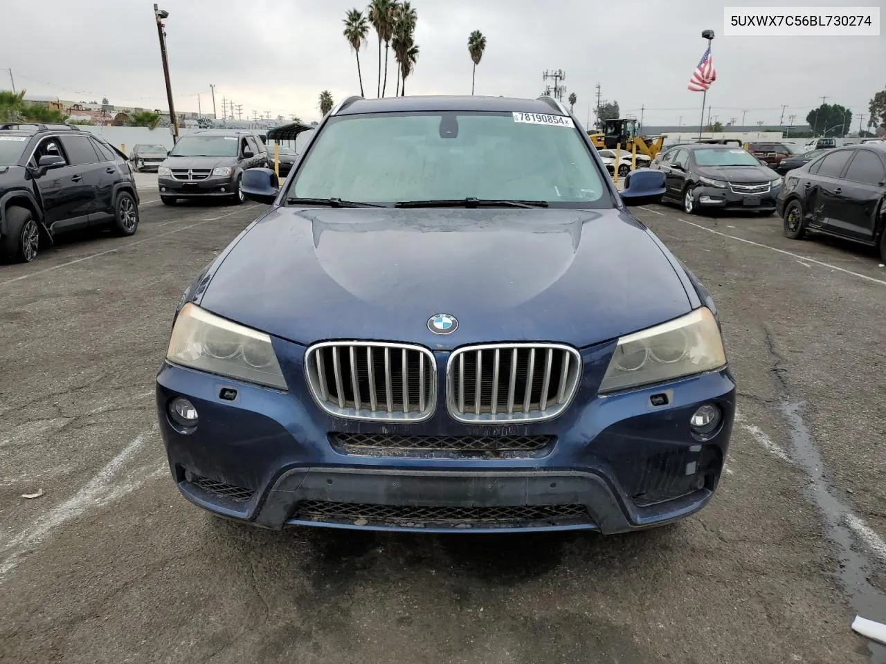 2011 BMW X3 xDrive35I VIN: 5UXWX7C56BL730274 Lot: 78190854