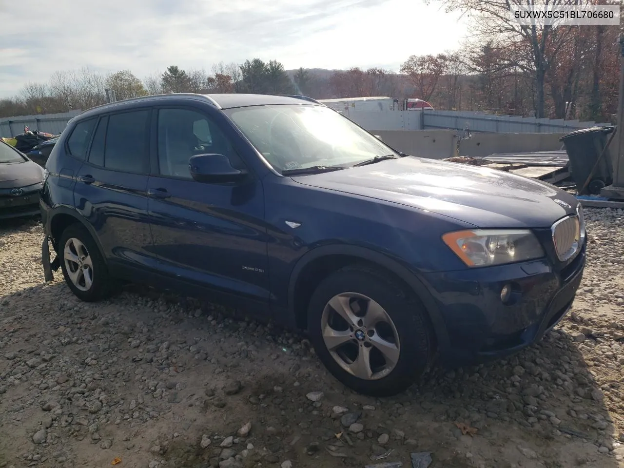 2011 BMW X3 xDrive28I VIN: 5UXWX5C51BL706680 Lot: 78585424