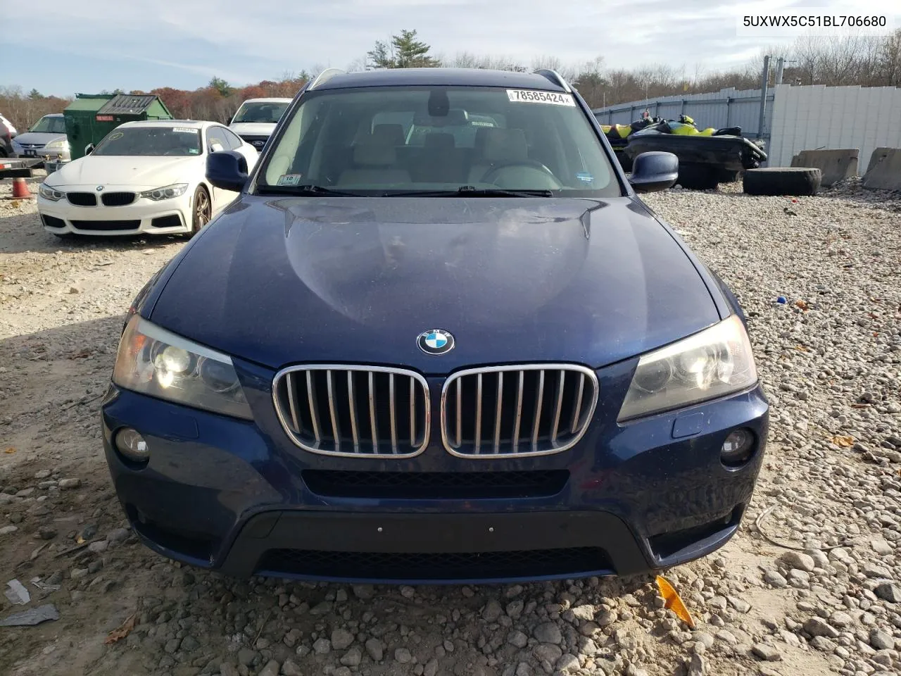 2011 BMW X3 xDrive28I VIN: 5UXWX5C51BL706680 Lot: 78585424