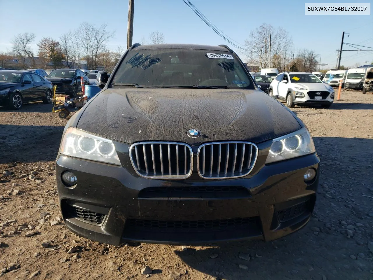 2011 BMW X3 xDrive35I VIN: 5UXWX7C54BL732007 Lot: 80815914