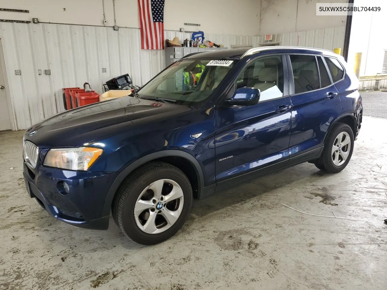 2011 BMW X3 xDrive28I VIN: 5UXWX5C58BL704439 Lot: 81603334