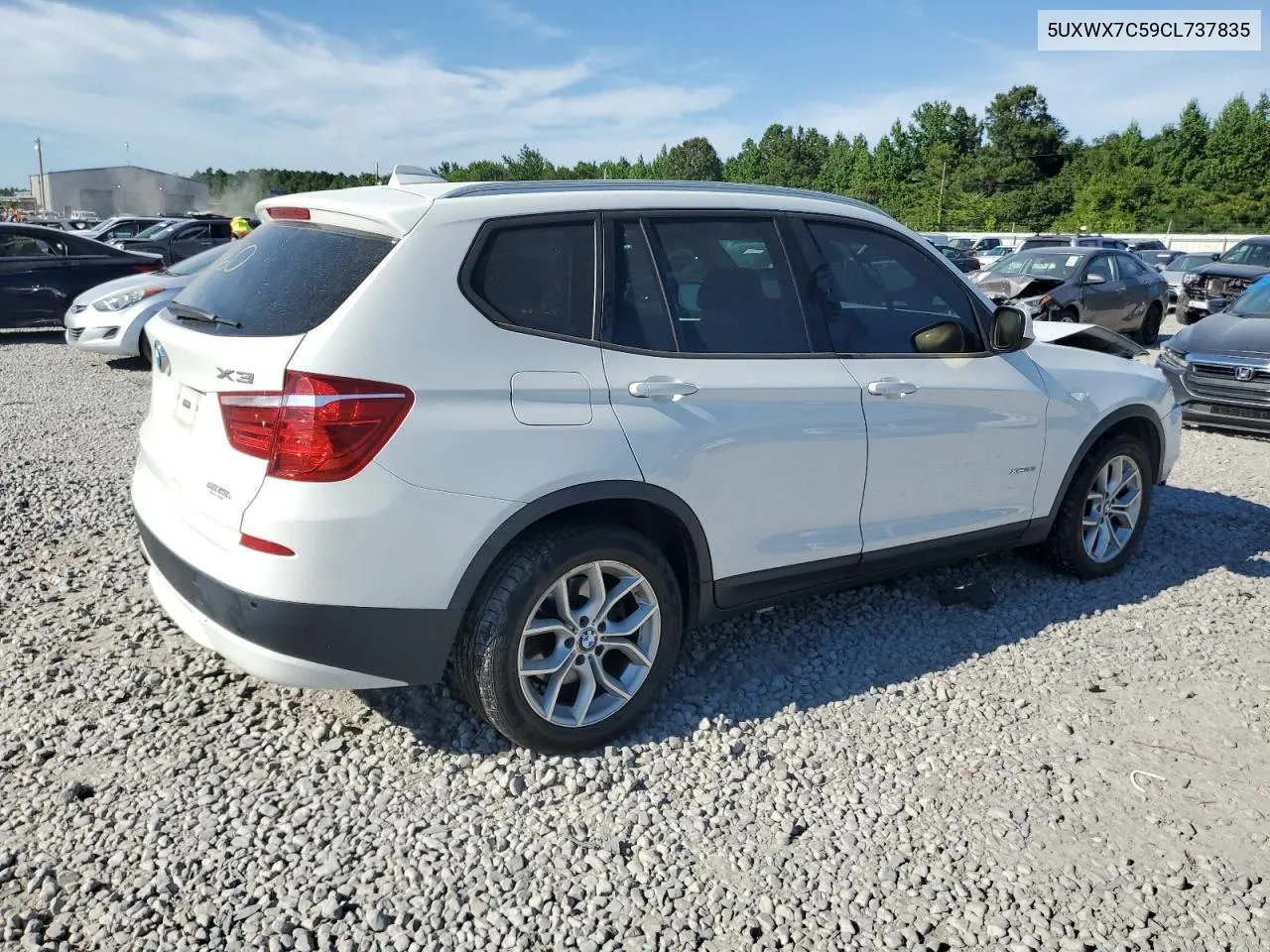 2012 BMW X3 xDrive35I VIN: 5UXWX7C59CL737835 Lot: 61216434