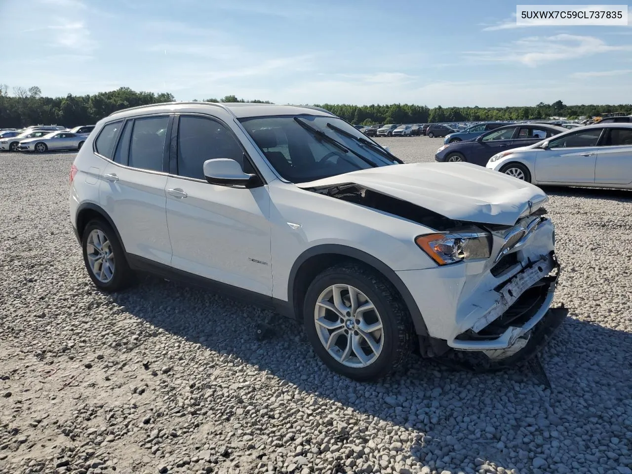 2012 BMW X3 xDrive35I VIN: 5UXWX7C59CL737835 Lot: 61216434