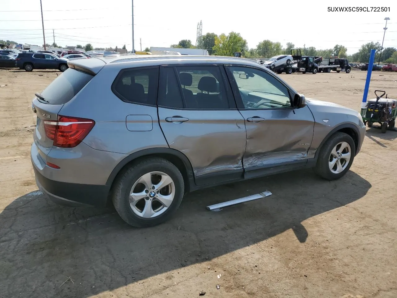 2012 BMW X3 xDrive28I VIN: 5UXWX5C59CL722501 Lot: 70670854