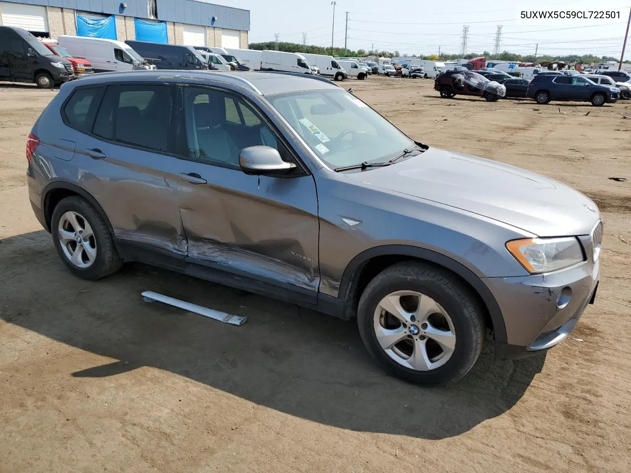 2012 BMW X3 xDrive28I VIN: 5UXWX5C59CL722501 Lot: 70670854