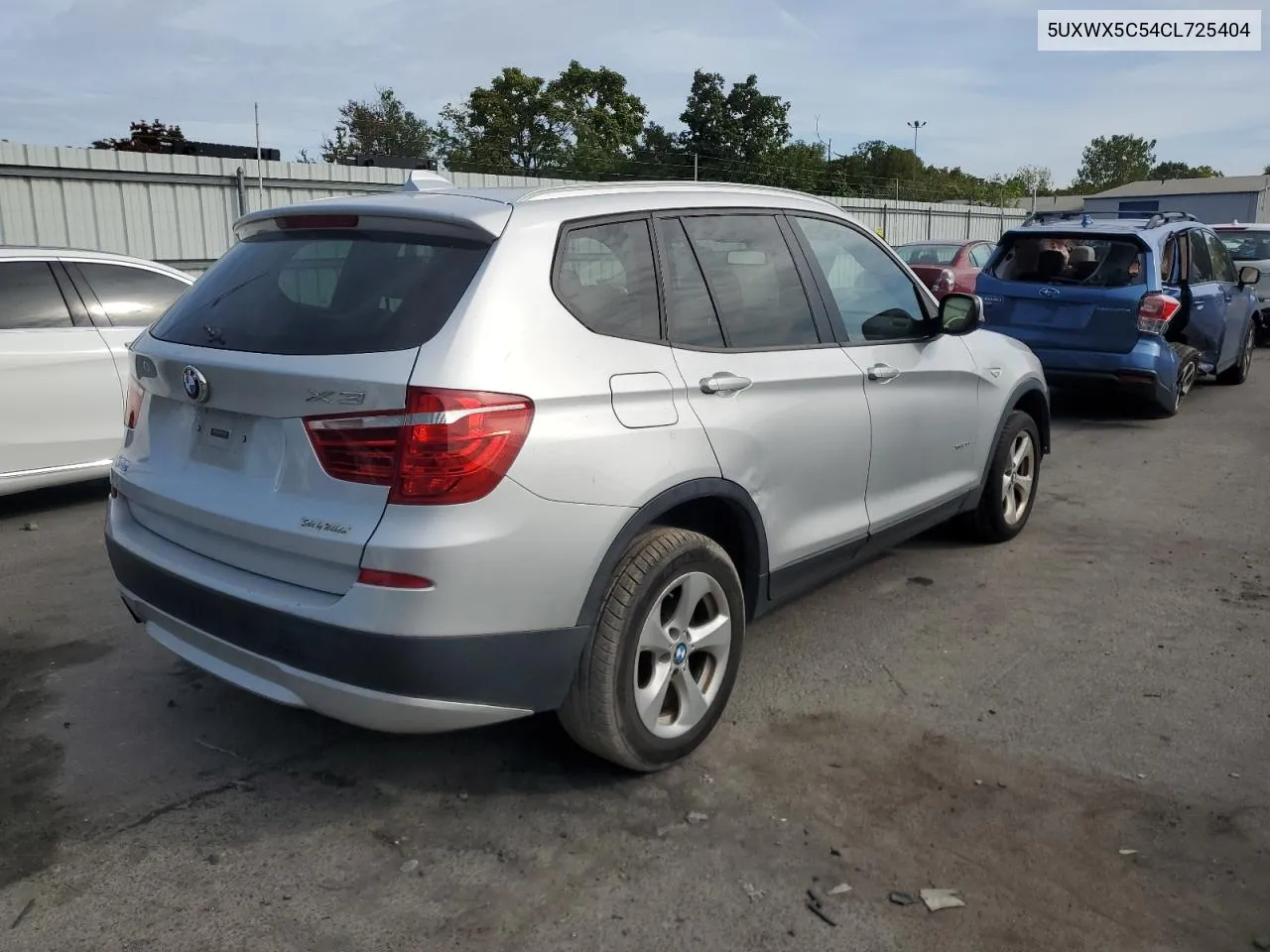 2012 BMW X3 xDrive28I VIN: 5UXWX5C54CL725404 Lot: 72148484