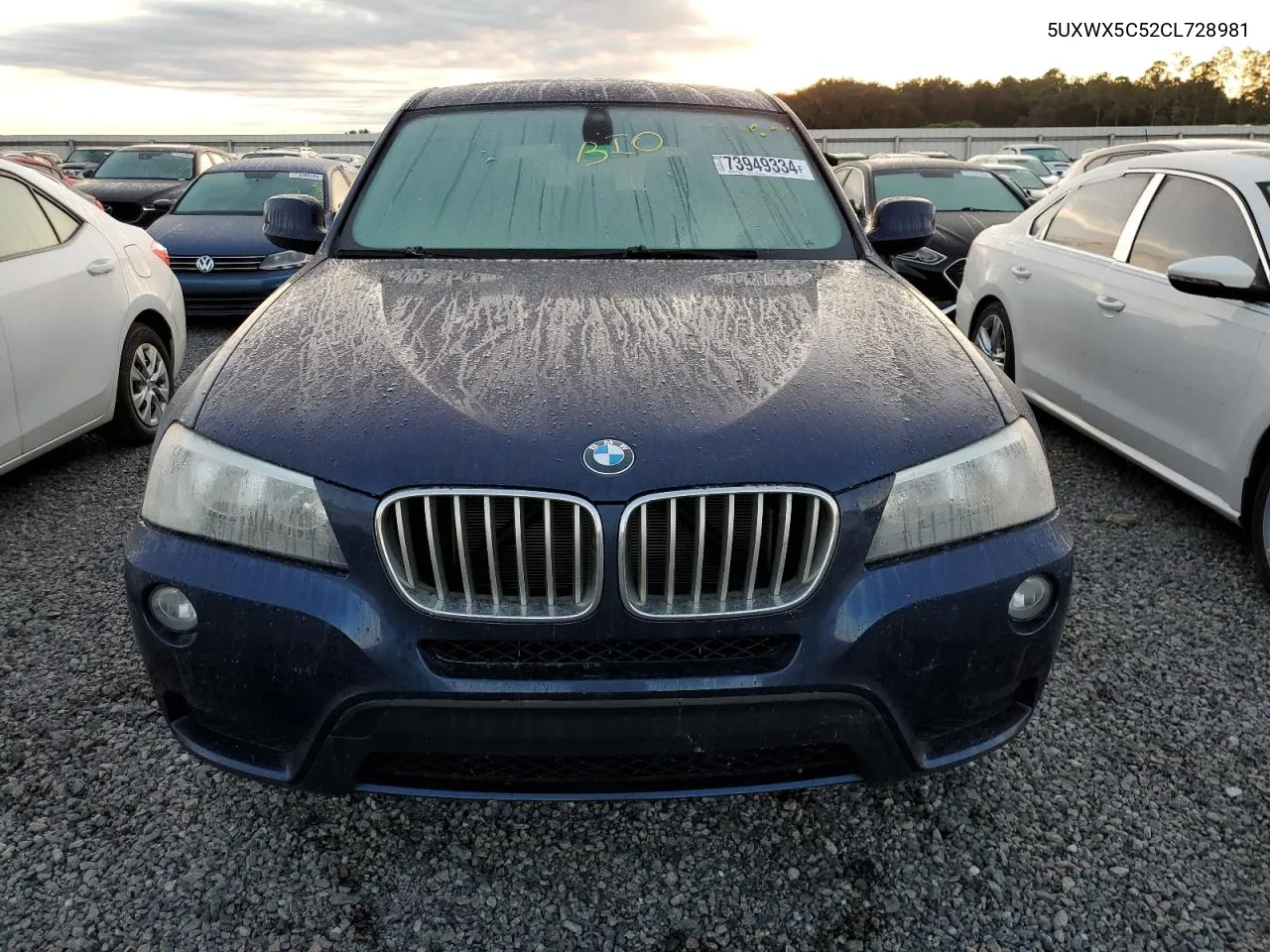 2012 BMW X3 xDrive28I VIN: 5UXWX5C52CL728981 Lot: 73949334