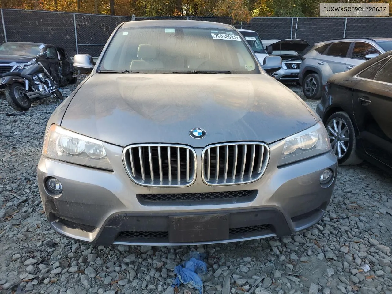 2012 BMW X3 xDrive28I VIN: 5UXWX5C59CL728637 Lot: 76055094