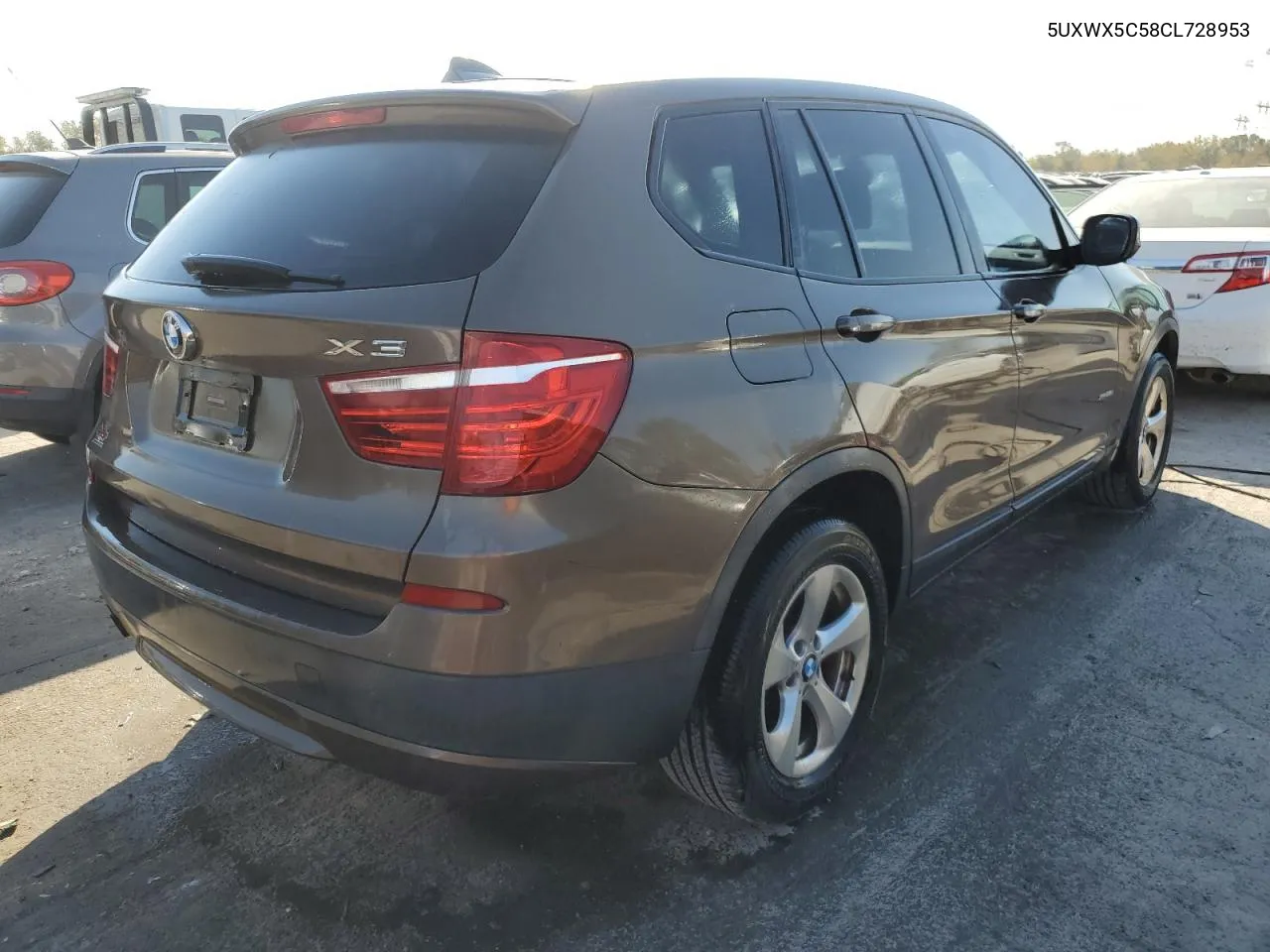 2012 BMW X3 xDrive28I VIN: 5UXWX5C58CL728953 Lot: 76402104