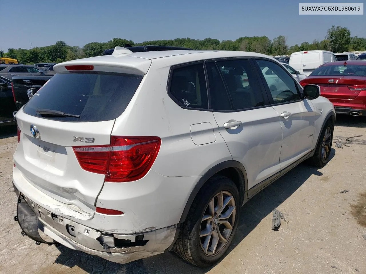 2013 BMW X3 xDrive35I VIN: 5UXWX7C5XDL980619 Lot: 58898323