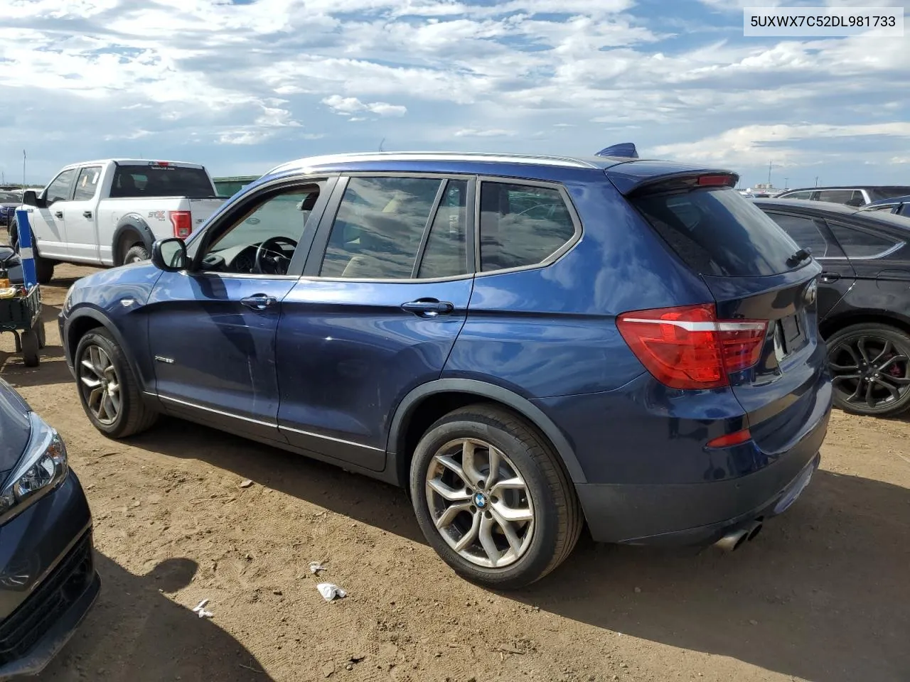 2013 BMW X3 xDrive35I VIN: 5UXWX7C52DL981733 Lot: 67964834