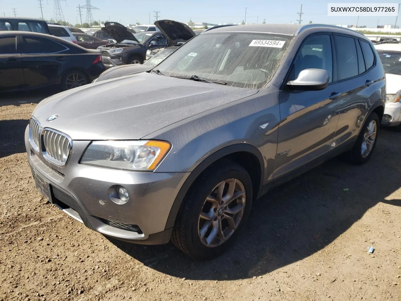 2013 BMW X3 xDrive35I VIN: 5UXWX7C58DL977265 Lot: 69534594