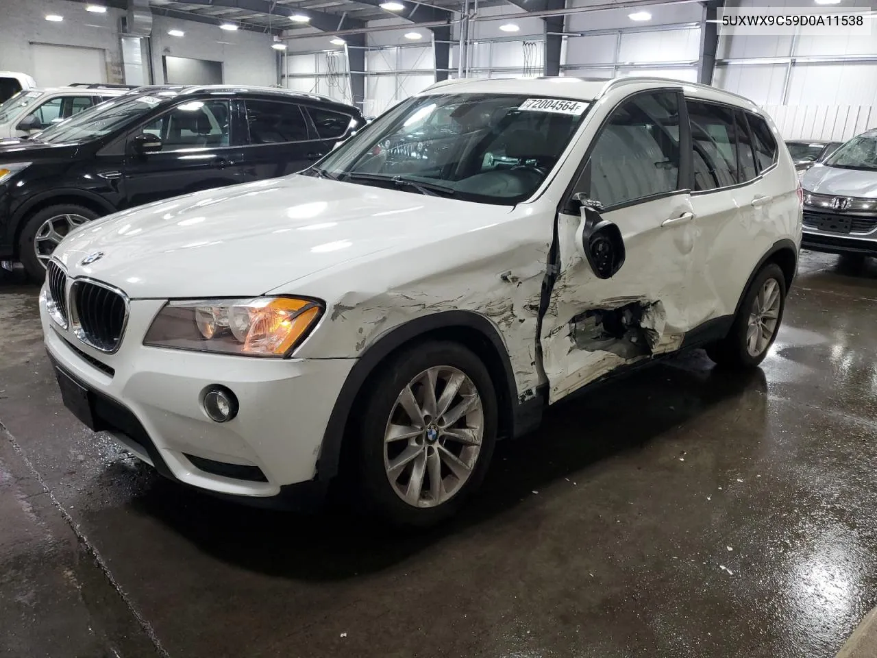 2013 BMW X3 xDrive28I VIN: 5UXWX9C59D0A11538 Lot: 72004564