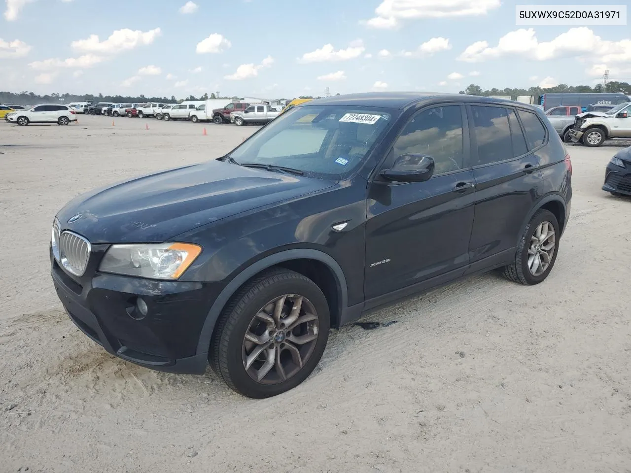 2013 BMW X3 xDrive28I VIN: 5UXWX9C52D0A31971 Lot: 72248304