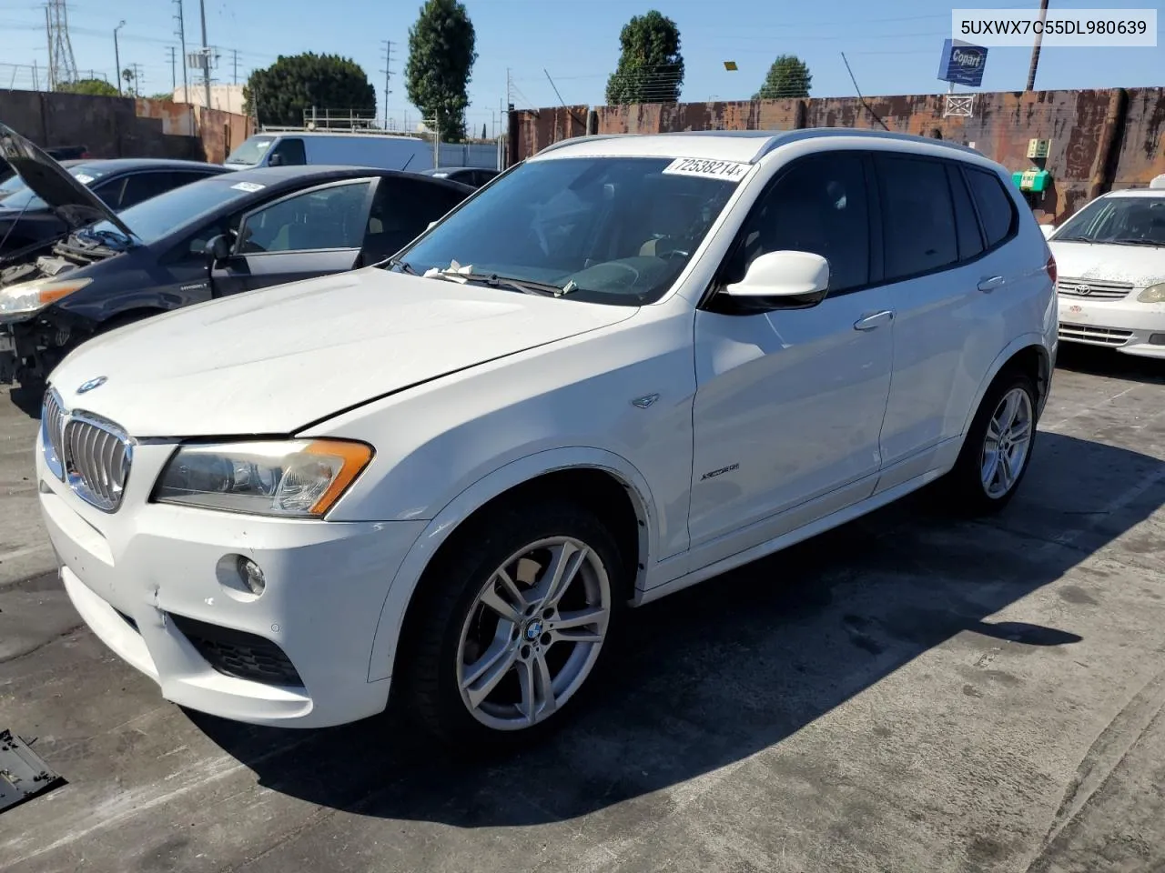 2013 BMW X3 xDrive35I VIN: 5UXWX7C55DL980639 Lot: 72538214