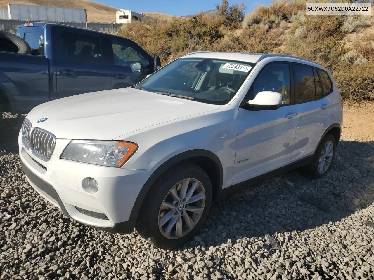 2013 BMW X3 xDrive28I VIN: 5UXWX9C52D0A22722 Lot: 73548514