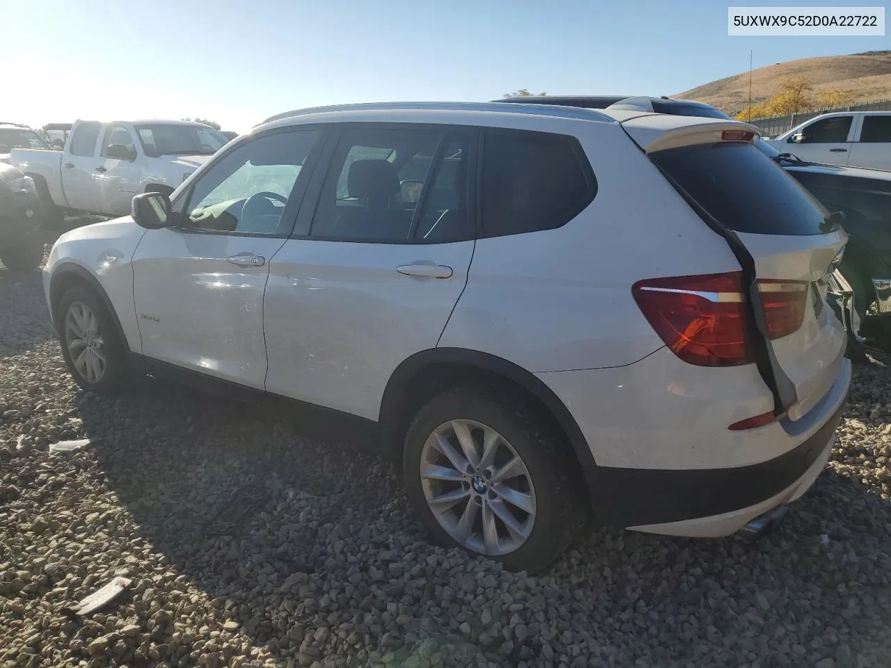 2013 BMW X3 xDrive28I VIN: 5UXWX9C52D0A22722 Lot: 73548514