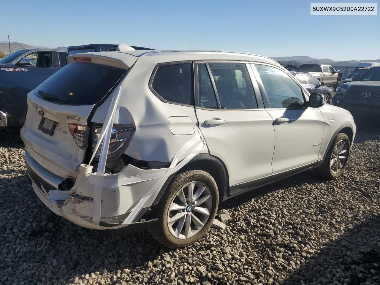 2013 BMW X3 xDrive28I VIN: 5UXWX9C52D0A22722 Lot: 73548514