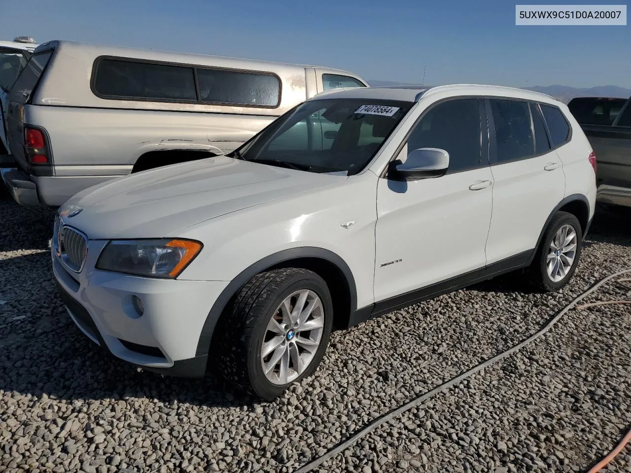 2013 BMW X3 xDrive28I VIN: 5UXWX9C51D0A20007 Lot: 74078584