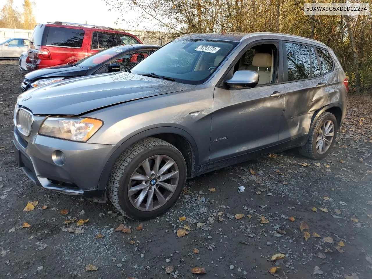 2013 BMW X3 xDrive28I VIN: 5UXWX9C5XD0D02274 Lot: 74712774