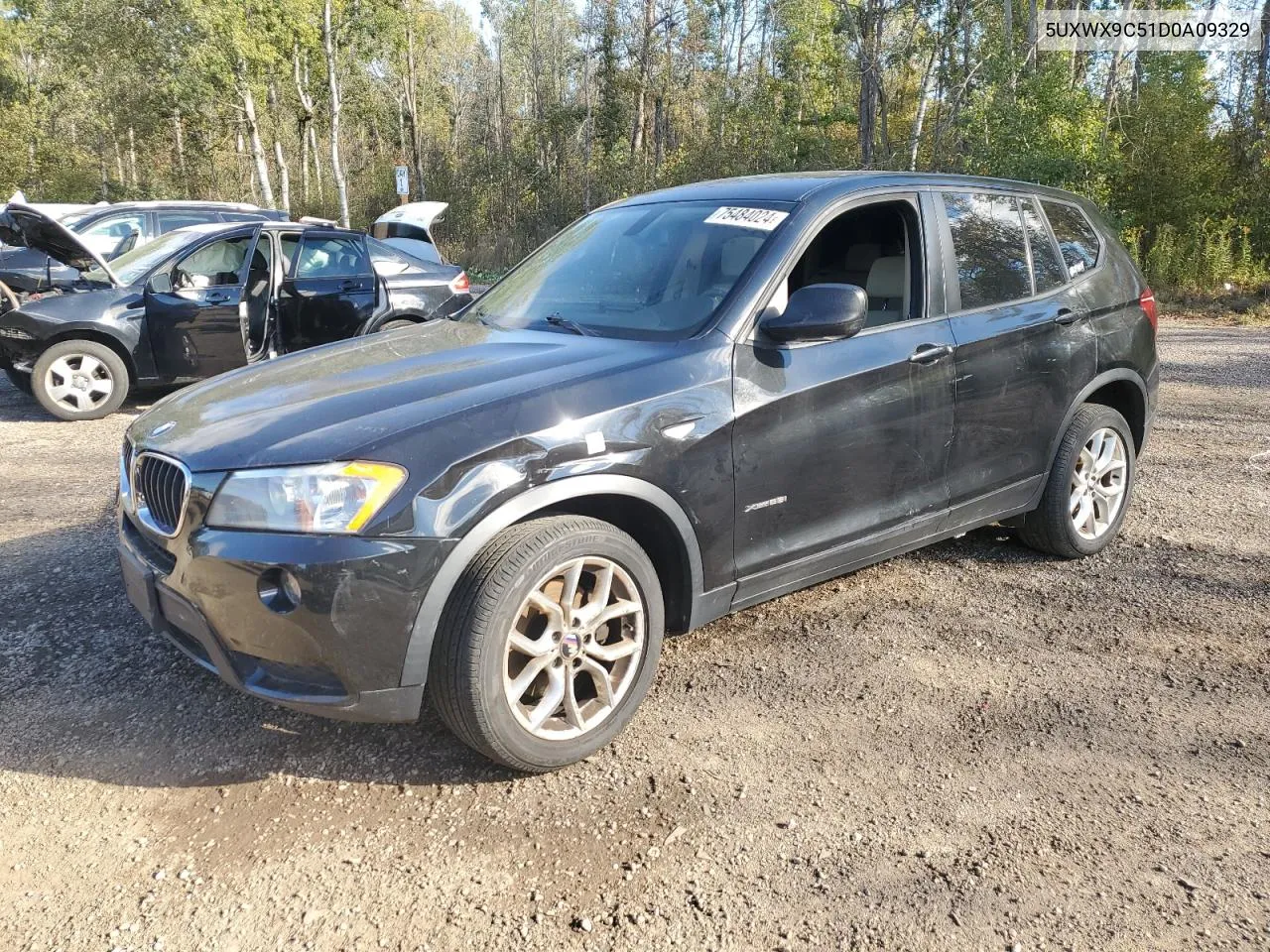 2013 BMW X3 xDrive28I VIN: 5UXWX9C51D0A09329 Lot: 75484024