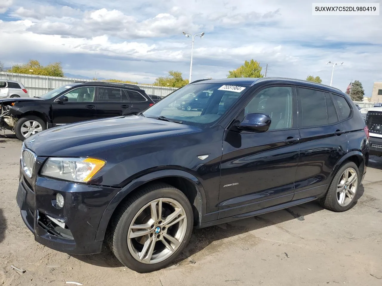 2013 BMW X3 xDrive35I VIN: 5UXWX7C52DL980419 Lot: 75551964