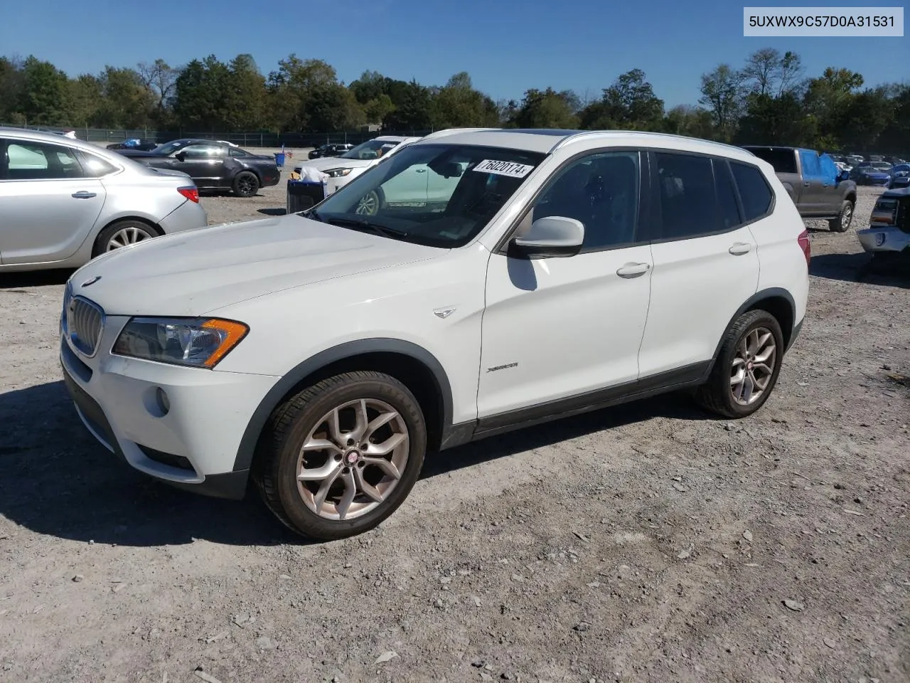 2013 BMW X3 xDrive28I VIN: 5UXWX9C57D0A31531 Lot: 76020174