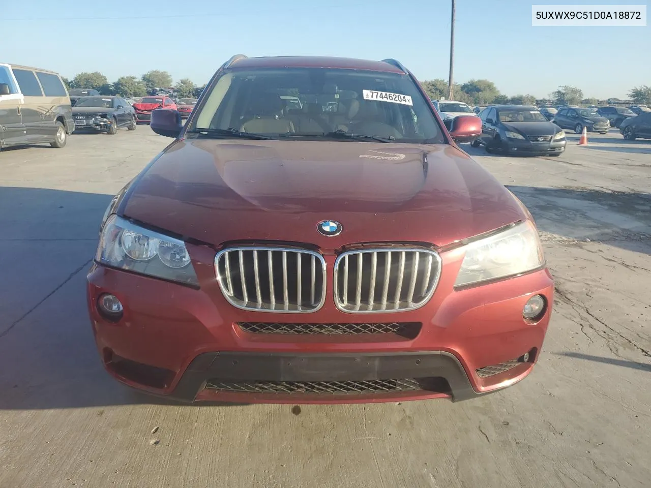 2013 BMW X3 xDrive28I VIN: 5UXWX9C51D0A18872 Lot: 77446204