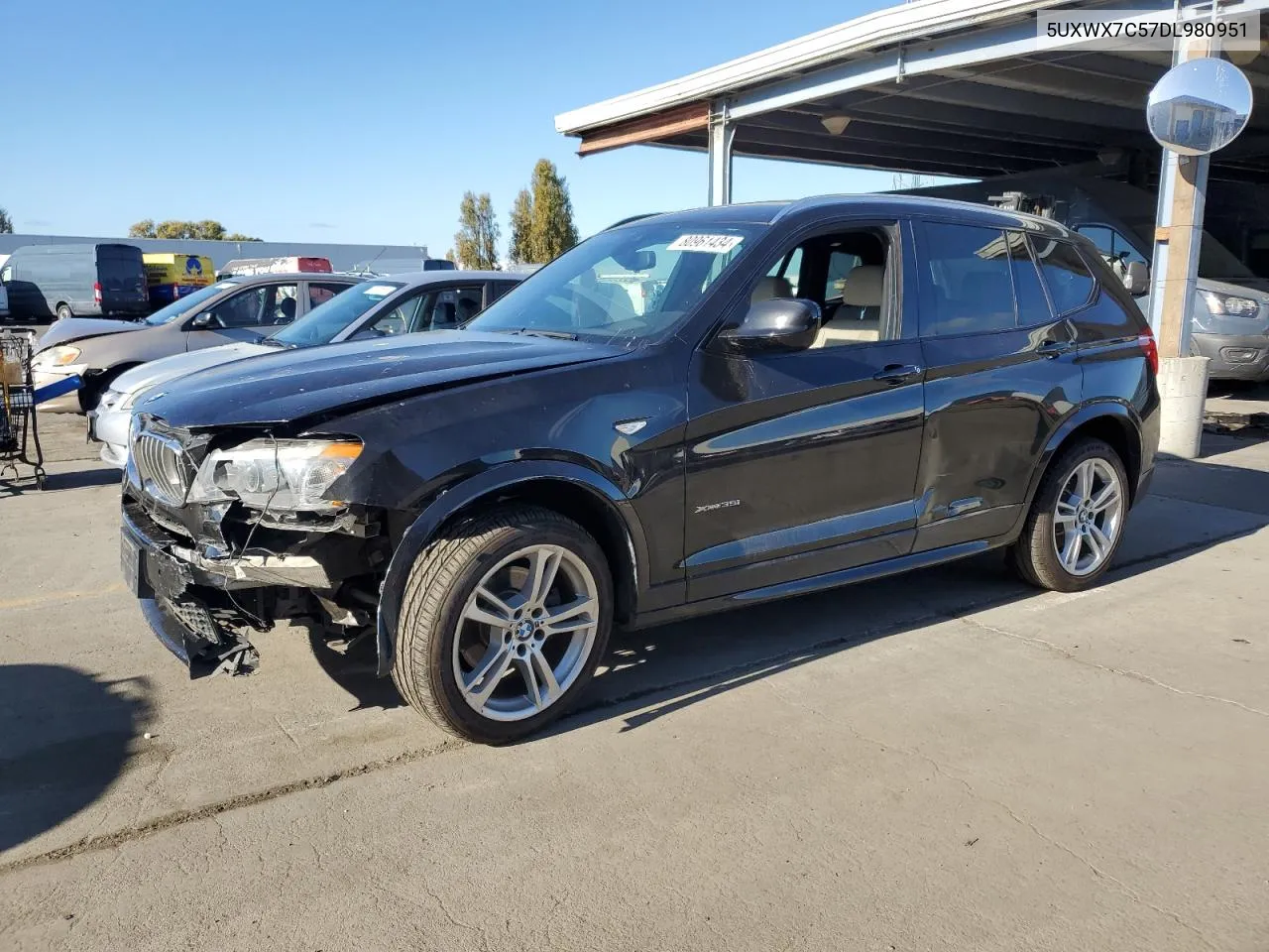 2013 BMW X3 xDrive35I VIN: 5UXWX7C57DL980951 Lot: 80961434