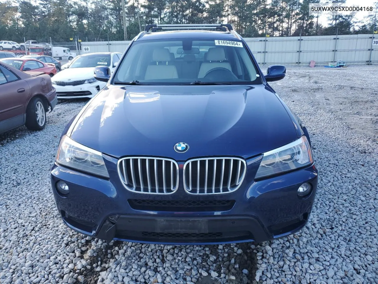 2013 BMW X3 xDrive28I VIN: 5UXWX9C5XD0D04168 Lot: 81694904