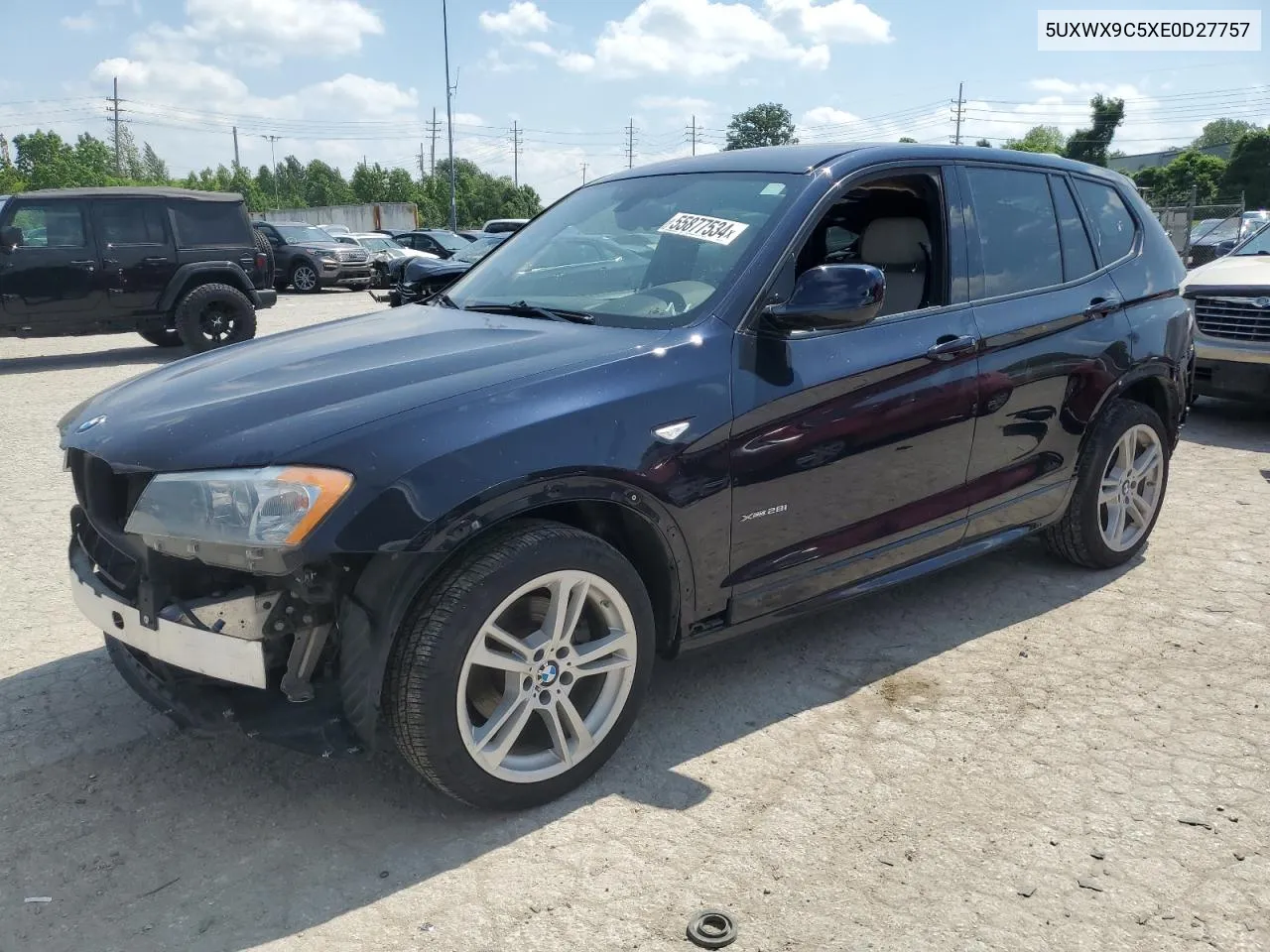 2014 BMW X3 xDrive28I VIN: 5UXWX9C5XE0D27757 Lot: 55877534