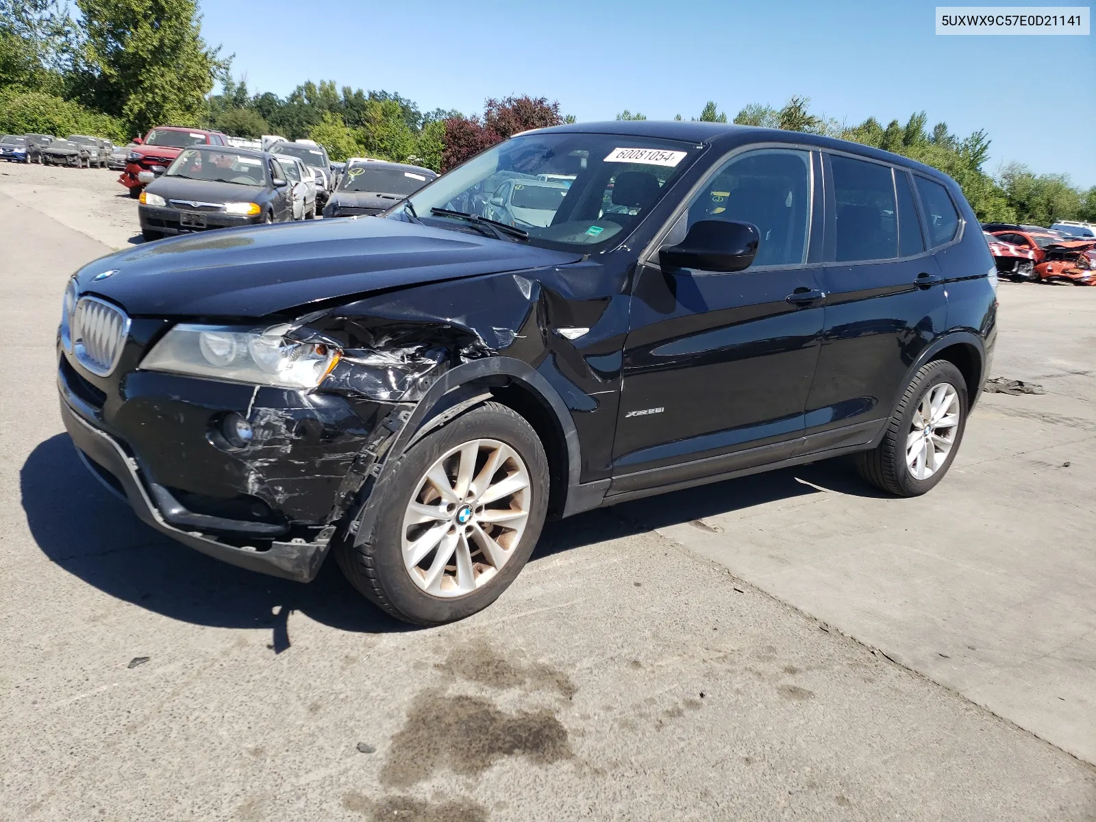 2014 BMW X3 xDrive28I VIN: 5UXWX9C57E0D21141 Lot: 60081054