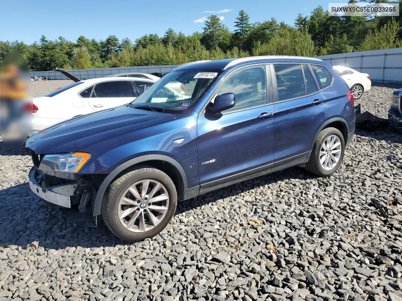 2014 BMW X3 xDrive28I VIN: 5UXWX9C55E0D33255 Lot: 69970274