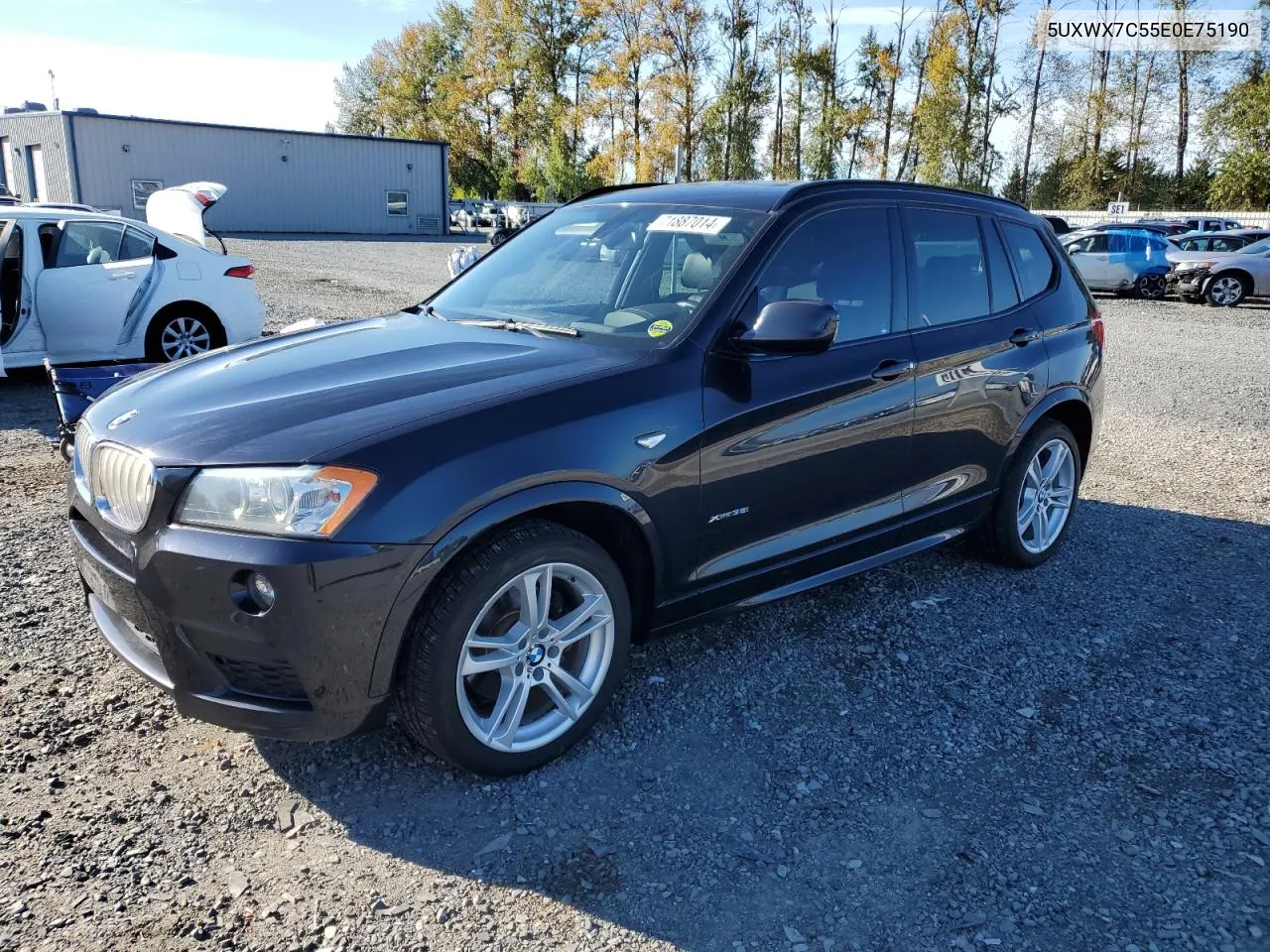 2014 BMW X3 xDrive35I VIN: 5UXWX7C55E0E75190 Lot: 71887014